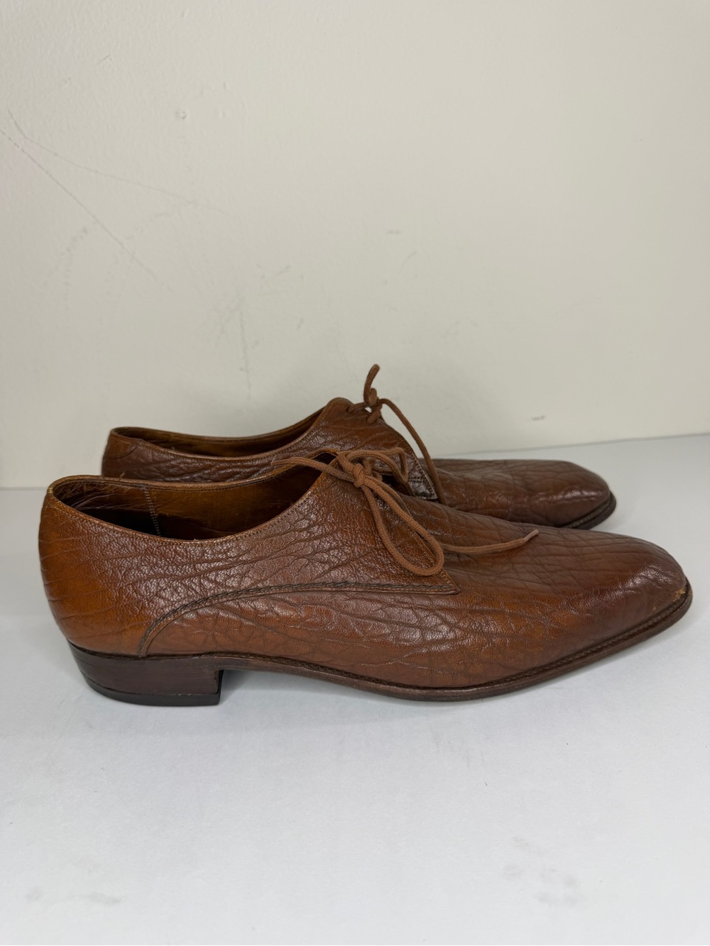 Grenson Oxfords Dress Shoes Men Size UK 10.5 US 11.5 Brown Leather Cape Buck